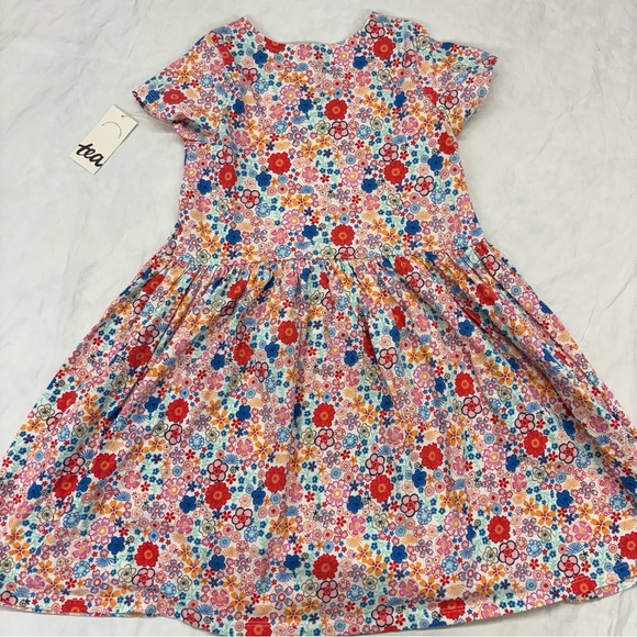 NEW Tea Collection Wrap Neck Dress Ditsy Sakura Floral Size 8 - Picture 5 of 5